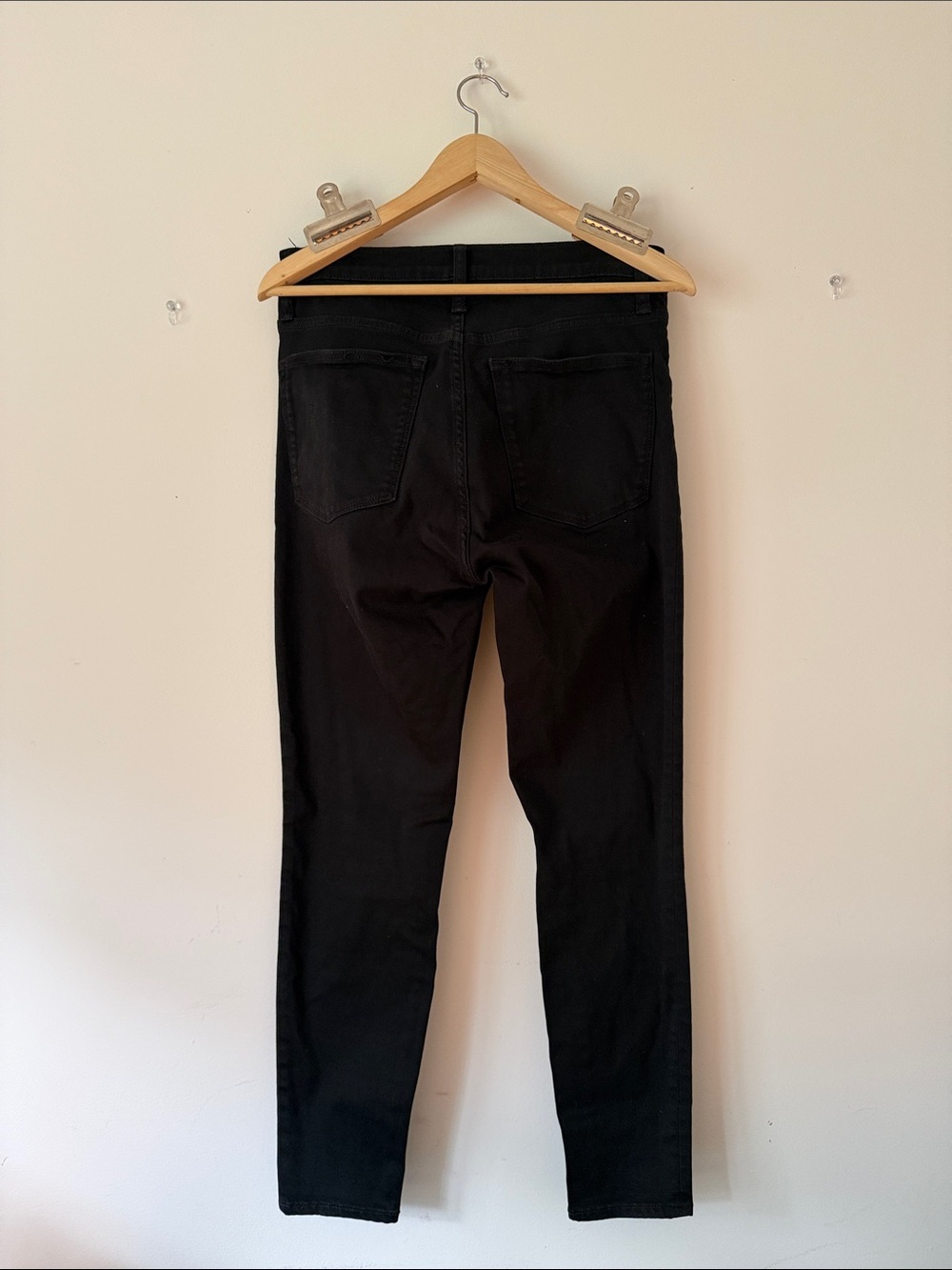 J.Crew Toothpick Black 10" High Rise Skinny Jeans Size 30 / 10 Like New - Picture 4 of 14